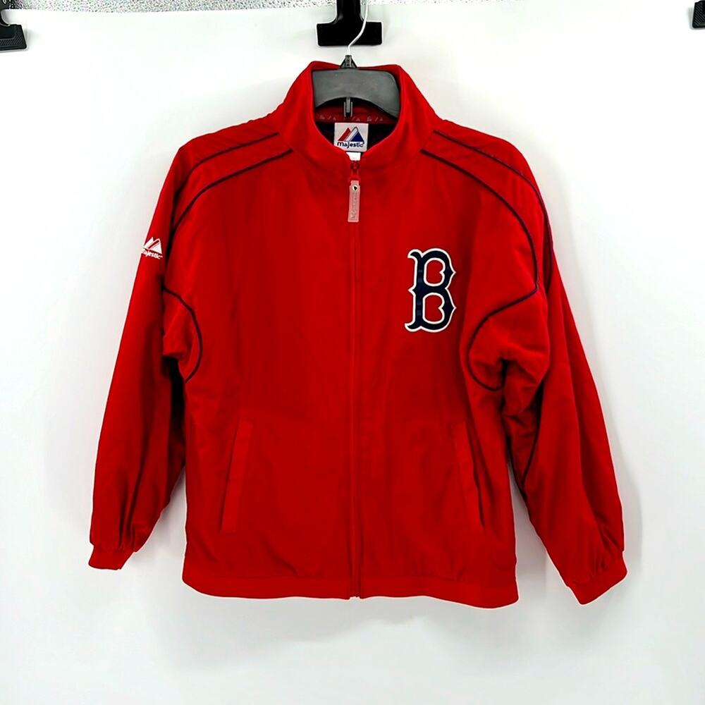 Boston Red Sox Majestic Youth Full Zip Jacket - Red - 10/12